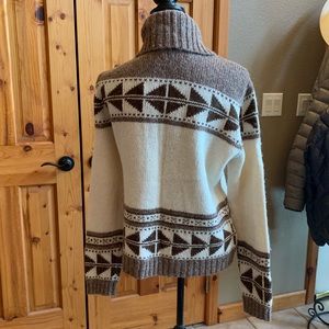 Chaps Sweaters - Tribal brown and cream cardigan Chaps Sweaters - Tribal brown and cream cardigan